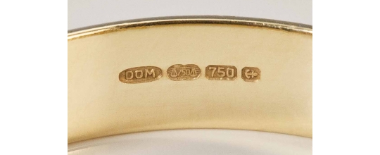 What are the markings on gold jewelry?
