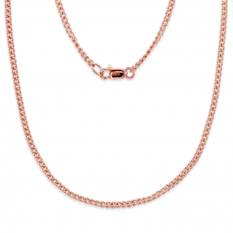 2.15mm Single Curb Diamond Cut Chain with Flat Clasp Lock