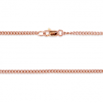 2.15mm Single Curb Diamond Cut Chain with Flat Clasp Lock