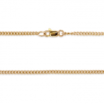 2.15mm Single Curb Diamond Cut Chain with Flat Clasp Lock