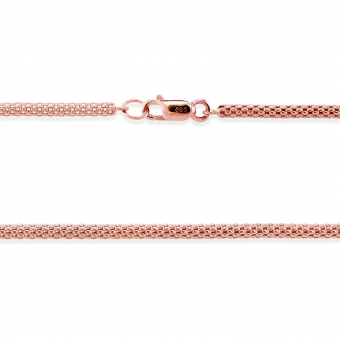 2.0mm Pop Corn Diamond Cut Chain with Flat Clasp Lock