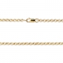 2.5mm Rollo Half Round Gold Chain