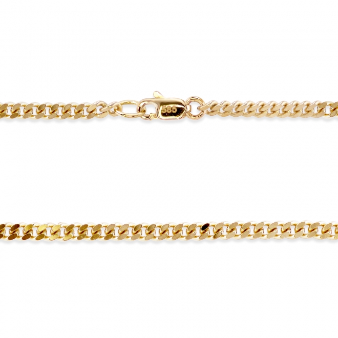 1.8mm Single Cube Chain with Flat Clasp Lock