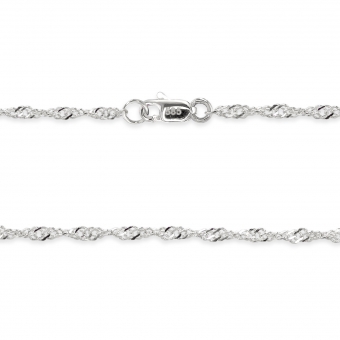 1.48mm Singapore Chain with Flat Clasp Lock