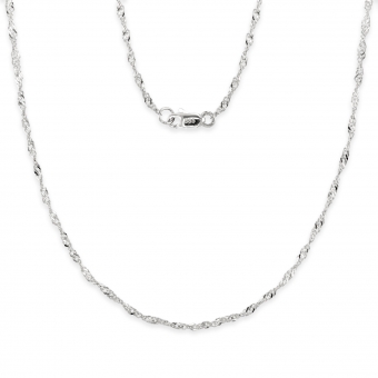 1.48mm Singapore Chain with Flat Clasp Lock