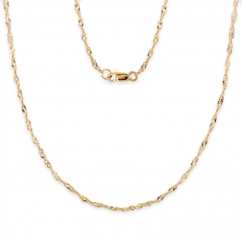 1.48mm Singapore Chain with Flat Clasp Lock