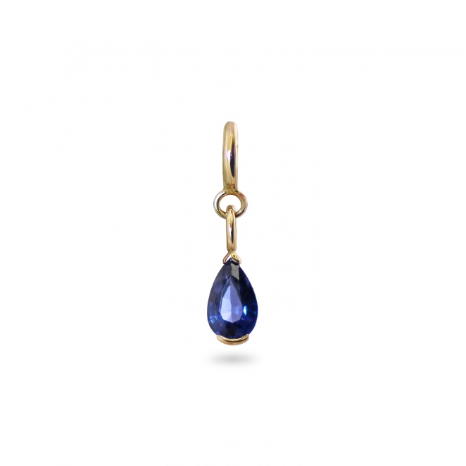 Pear Gem Charm Dangling with Spring Lock