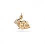 Gold Rabbit Charm with Diamond