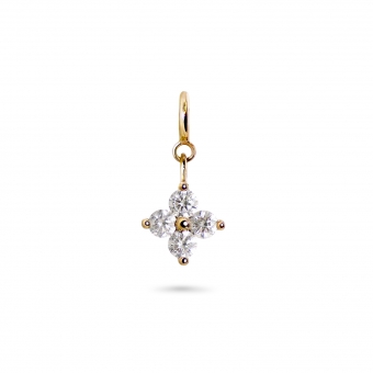 Big Flower Diamonds Set Charm