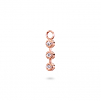 Round Diamonds Bezel Setting with Thin Bar Charm