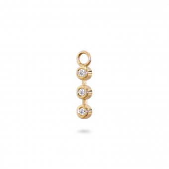 Round Diamonds Bezel Setting with Thin Bar Charm