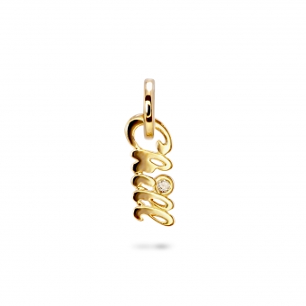 Gold Chill Charm with Diamond