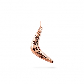 Gold Karma Boomerang Charm