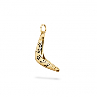Gold Karma Boomerang Charm