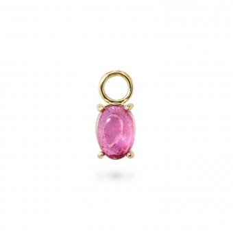 Oval Cabochon Rubellite Charm