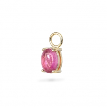 Oval Cabochon Rubellite Charm