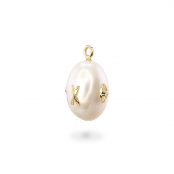 Diamonds XOXO 12mm Pearl Charm