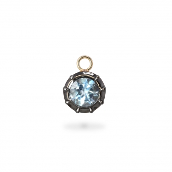 Illusion Prong Charm with Aquamarine