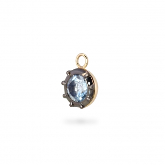 Illusion Prong Charm with Aquamarine
