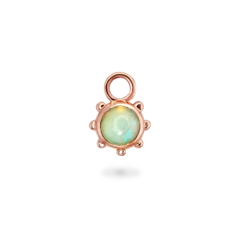 Cabochon Gold Sun Charm