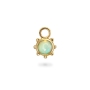 Cabochon Gold Sun Charm