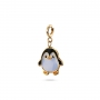 Puffy Penguin Enamel Charm Dangling with Spring Lock
