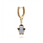 Small Penguin Enamel Charm Dangling with Spring Lock