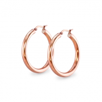 Hollow Tube Gold Huggie Earrings