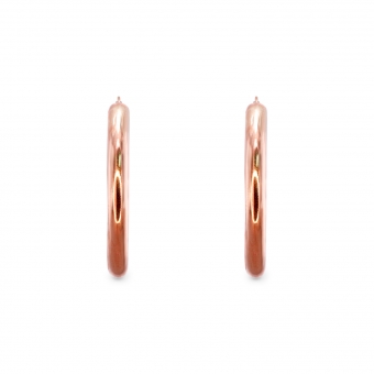 Hollow Tube Gold Huggie Earrings