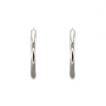 Hollow Tube Gold Huggie Earrings