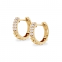 Huggie Earring Wave with Diamonds