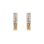 Huggie Earring Wave with Diamonds