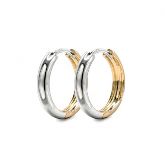 Mix Gold Color Solid Gold Huggie Earrings
