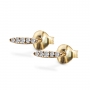 5 Diamonds Set Gold Stud Earrings