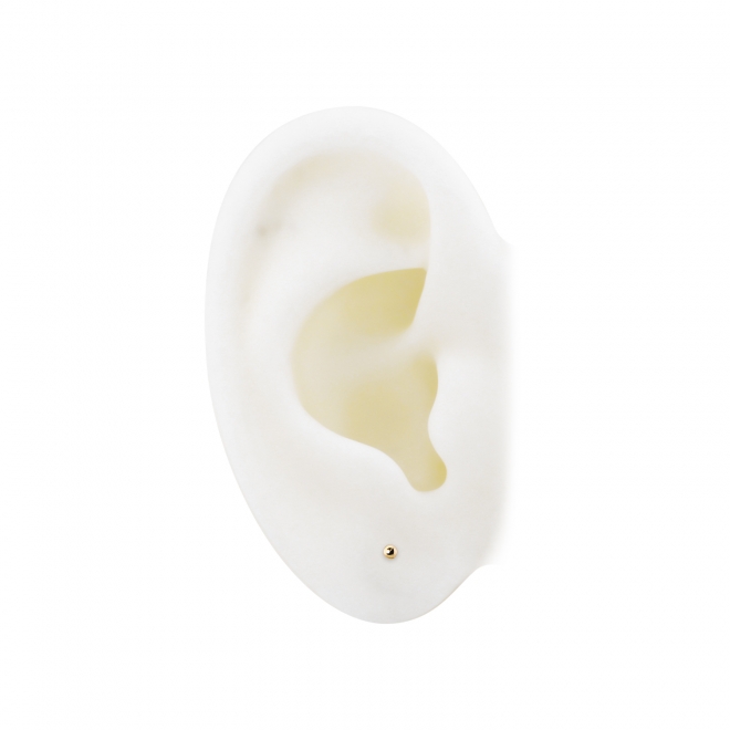 Yellow Gold Plain Ball 1.5mm Stud Earrings