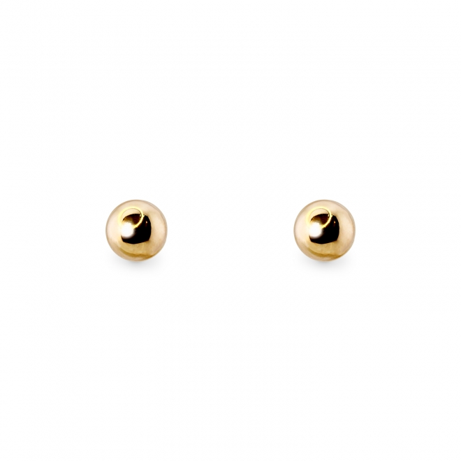 Plain Gold Ball 3mm Stud Earrings