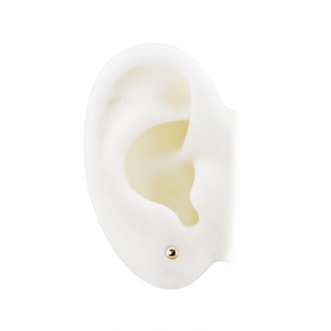 Plain Gold Ball 3mm Stud Earrings