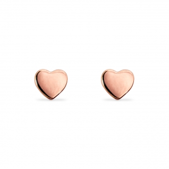 Golden Heart Stud Earrings