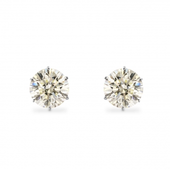 Solitaire Brilliant Diamond Stud Earrings