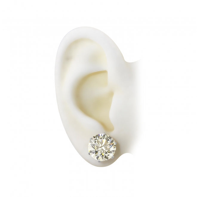 Solitaire Brilliant Diamond Stud Earrings