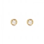 Cup Setting Stud Earrings with 2mm Solitaire Diamond