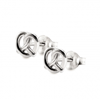 Pretzels Shape Gold  Stud Earring