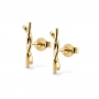 Solid Gold Knot Stud Earrings with Diamonds