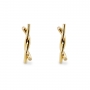 Solid Gold Knot Stud Earrings with Diamonds