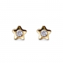 Star Shape Stud Earring with Solitaire Diamonds﻿