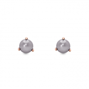 Round Pearl Stud Earrings
