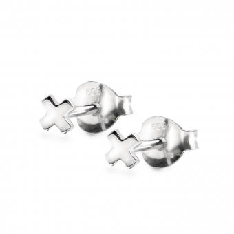 Plus Shape Gold Stud Earring