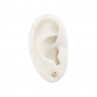 Heart Shape Gold Stud Earrings With Solitaire Diamonds