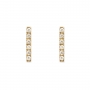 Bar Stud Earrings with Gemstones