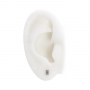 Baguette Stud Earrings with Solitaire Gemstones
